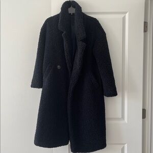 Zara Navy Teddy Jacket